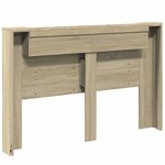 vidaXL Armoire tête de lit avec LED chêne sonoma 160x16 5x103 5 cm