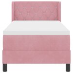 vidaXL Lit à Sommier avec Matelas Rose 80x200 cm Velours
