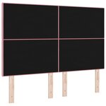 Tête de lit LED vidaXL Rose 80 cm Velours