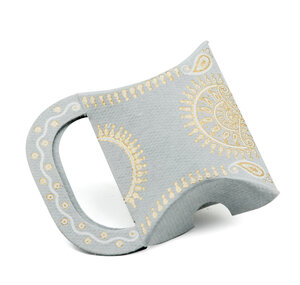 Mini pochette boite kizz 2 pièces gris perle