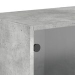 vidaXL Armoire murale avec portes en verre gris béton 68 5x37x35 cm