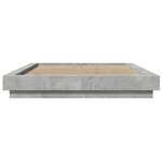 vidaXL Cadre de lit gris béton 140x200 cm bois d'ingénierie