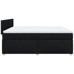 vidaXL Sommier à lattes de lit avec matelas Noir 180x200 cm Tissu