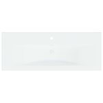 vidaXL Lavabo encastré avec robinet 101x39x18 cm Céramique Blanc