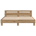 vidaXL Cadre de lit en bois d'ingénierie Chêne d'artisan 180 x 200 cm