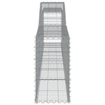 vidaXL Paniers à gabions arqués 10 Pièces 400x30x60/80 cm Fer galvanisé