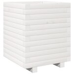 vidaXL Jardinière blanc 40x40x49 5 cm bois de pin massif