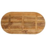 vidaXL Dessus de table 100x40x2 5 cm ovale bois massif de manguier