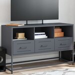 vidaXL Meuble TV anthracite 100 5x39x60 5 cm acier