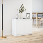 vidaXL Buffet avec LED blanc 72x34x61 cm bois d'ingénierie
