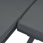 vidaXL Bancs de jardin avec coussins lot de 8 acier enduit de poudre