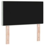 vidaXL Tête de lit LED avec boutons en cristal rembourrée gris clair 80 cm en velours
