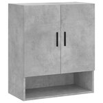 vidaXL Armoire murale gris béton 60x31x70 cm bois d'ingénierie