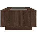 vidaXL Table basse avec LED infini chêne marron 116x69x40 cm