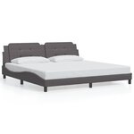 vidaXL Cadre de lit sans matelas gris 200x200 cm similicuir