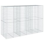 vidaXL Panier gabion avec couvercle 300x100x200 cm fer galvanisé