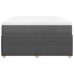 vidaXL Sommier à lattes de lit avec matelas Gris foncé 140x190cm Tissu