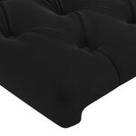 vidaXL Tête de lit avec oreilles Noir 183x16x118/128 cm Velours
