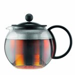 ASSAM - Théiere à piston BODUM   couvercle plastique  filtre en inox  0.5 l
