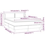 vidaXL Sommier à lattes de lit avec matelas Cappuccino 140x200 cm
