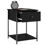 vidaXL Tables de chevet 2 Pièces noir 44x45x58 cm bois d’ingénierie