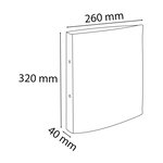 Classeur Rembordé Polypropylène 2 Anneaux 30mm - A4 - Vert - X 20 - Exacompta