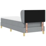 Lit à ressorts vidaXL avec matelas Gris clair 80x200 cm Tissu