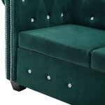 vidaXL Canapé à 2 places Revêtement en velours 146 x 75 x 72 cm Vert