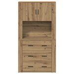 vidaXL Haut meuble en chêne 80x33x150 cm Bois d'ingénierie