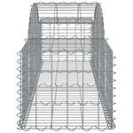 vidaXL Paniers à gabions arqués 11 Pièces 200x50x40/60 cm fer galvanisé
