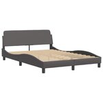 vidaXL Cadre de lit sans matelas gris 120x200 cm similicuir