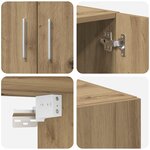 Étagère vidaXL Chêne Artisan 70x42.5x225 cm Bois d'ingénierie