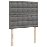 vidaXL Sommier à lattes de lit matelas LED gris 120x190 cm similicuir