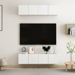 vidaXL Meubles TV 4 Pièces Blanc 60x30x30 cm Aggloméré