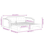 vidaXL Lit de jour avec lit gigogne gris foncé 80x200 cm tissu