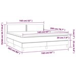 vidaXL Sommier à lattes de lit avec matelas LED Bleu foncé 160x200 cm