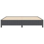 vidaXL Cadre de Lit Gris Foncé 200x200 cm Tissu Corde
