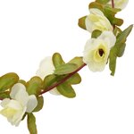 vidaXL Guirlandes de fleurs de Noël 6 Pièces blanc 250 cm