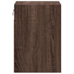 vidaXL Tables de chevet murales avec lumières LED 2 Pièces chêne marron