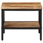 vidaXL Table basse 45x45x35 cm bois de manguier massif brut