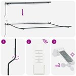 Store rétractable automatique vidaXL avec LED beige 400x300 cm
