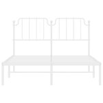 vidaXL Cadre de lit métal sans matelas et tête de lit blanc 150x200 cm
