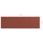 vidaXL Écran de balcon Terre cuite 90x300 cm Tissu Oxford