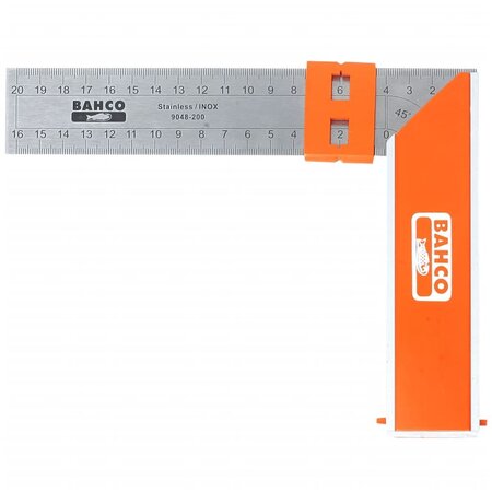 Bahco equerre de menuisier de marque 350 mm orange 9048-350