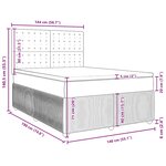 vidaXL Sommier à lattes de lit avec matelas Gris foncé 140x190cm Tissu