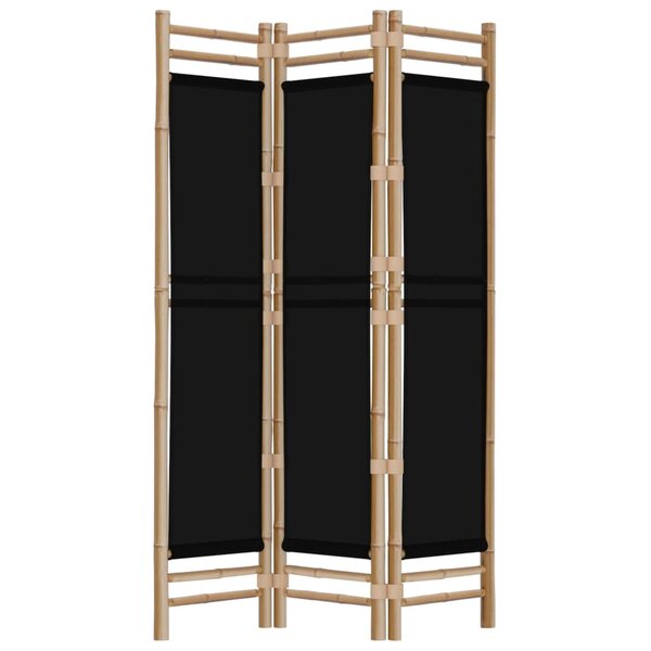 vidaXL Cloison de séparation pliante 3 panneaux 120 cm Bambou et Toile