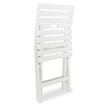 Ensemble de bistro jardin meuble extérieur terrasse pliable 3 pièces plastique blanc 02_0013545