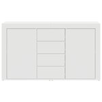 vidaXL Buffet Blanc Blanc Bois 120 x 36 x 69 cm Rangement Buffet Blanc