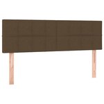 vidaXL Sommier à lattes de lit matelas et LED Marron foncé 140x190 cm