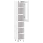 vidaXL Buffet haut Blanc 34 5x34x180 cm Bois d'ingénierie